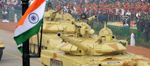 Indian military personnel drive Indian Army tanks as they take part in the Republic Day parade in New Delhi on January 26, 2014 Indian military personnel drive Indian Army tanks as they take part in the Republic Day parade in New Delhi on January 26, 2014 - Sputnik International