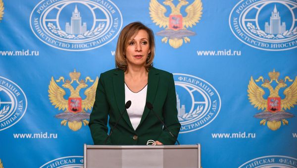 Russian Foreign Ministry Spokesperson Maria Zakharova at a briefing Russian Foreign Ministry Spokesperson Maria Zakharova at a briefing - Sputnik International