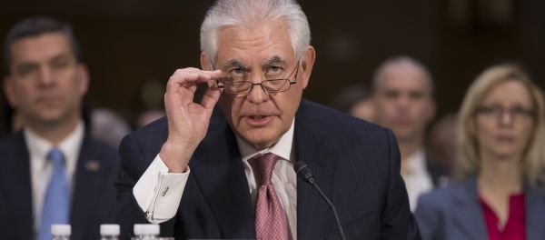 Secretary of State-designate Rex Tillerson testifies on Capitol Hill in Washington, Wednesday, Jan. 11, 2017, at his confirmation hearing before the Senate Foreign Relations Committee - Sputnik International
