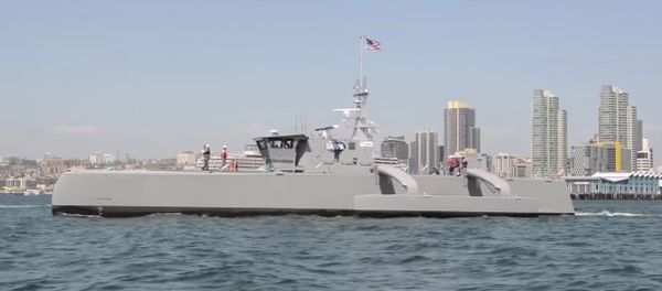 DARPA's Sea Hunter Submarine-Hunting Drone Warship ACTUV DARPA's Sea Hunter Submarine-Hunting Drone Warship ACTUV - Sputnik International