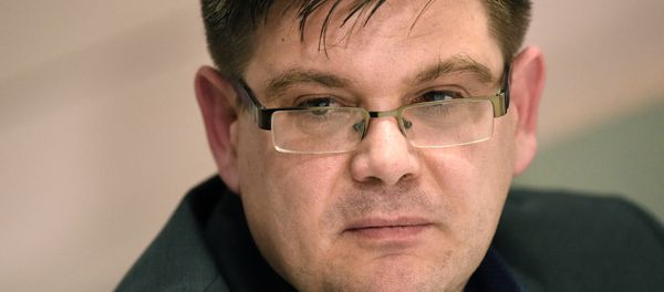 Picture taken on December 14, 2016 shows Andrej Holm, politician of the Die Linke (The Left) left-wing party and Berlin's state secretary for housing, during a press conference in Berlin. - Sputnik International