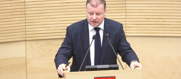 Lithuanian new Prime Minister Saulius Skvernelis speaks during a session of the Seimas of the Republic of Lithuania, in Vilnius - Sputnik International