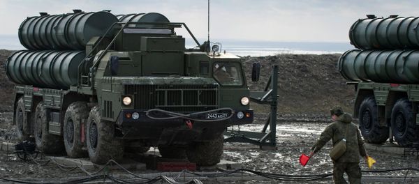 The S-400 regiment deployed. File photo The S-400 regiment deployed. File photo - Sputnik International