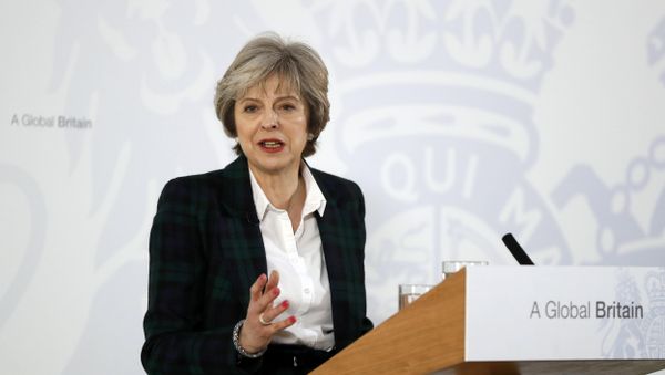 Britain's Prime Minister Theresa May delivers a speech on leaving the European Union at Lancaster House in London, January 17, 2017. Britain's Prime Minister Theresa May delivers a speech on leaving the European Union at Lancaster House in London, January 17, 2017. - Sputnik International