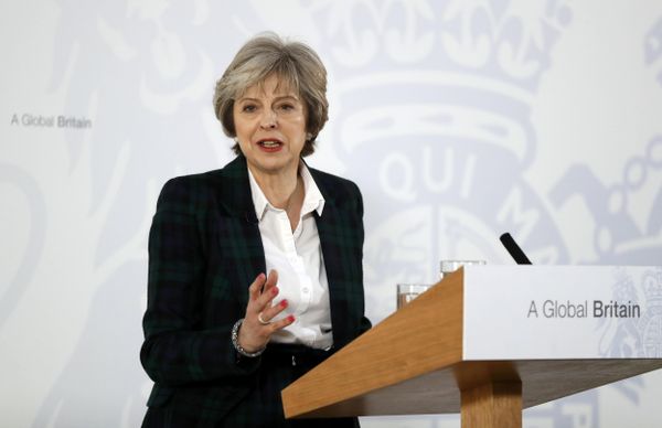 Britain's Prime Minister Theresa May delivers a speech on leaving the European Union at Lancaster House in London, January 17, 2017.  - Sputnik International