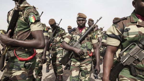 Senegal soldiers take part in the opening ceremony of Flintlock, anti-terrorism training in Thies, Senegal, Monday, Feb. 8, 2016 Senegal soldiers take part in the opening ceremony of Flintlock, anti-terrorism training in Thies, Senegal, Monday, Feb. 8, 2016 - Sputnik International