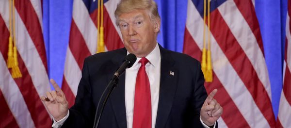 FILE - In this file photo dated Wednesday, Jan. 11, 2017, President-elect Donald Trump speaks during his first news conference as President-elect, in New York FILE - In this file photo dated Wednesday, Jan. 11, 2017, President-elect Donald Trump speaks during his first news conference as President-elect, in New York - Sputnik International