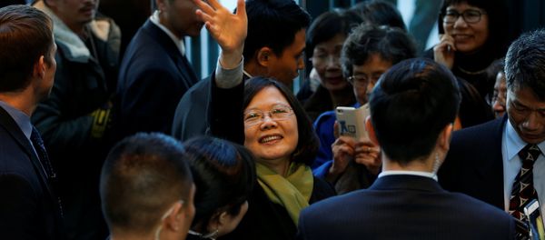 Taiwan President Tsai Ing-wen waves to supporters (File) Taiwan President Tsai Ing-wen waves to supporters (File) - Sputnik International