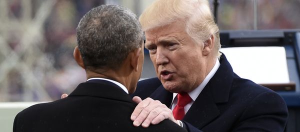 President Donald Trump talks with former President Barack Obama on Capitol Hill in Washington, Friday, Jan. 20, 2017, after Trump took the presidential oath President Donald Trump talks with former President Barack Obama on Capitol Hill in Washington, Friday, Jan. 20, 2017, after Trump took the presidential oath - Sputnik International