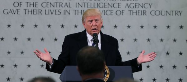 U.S. President Donald Trump delivers remarks during a visit to the Central Intelligence Agency (CIA) in Langley, Virginia U.S. January 21, 2017 U.S. President Donald Trump delivers remarks during a visit to the Central Intelligence Agency (CIA) in Langley, Virginia U.S. January 21, 2017 - Sputnik International