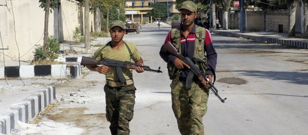 Free Syrian Army fighters patrol in Jarablus, Syria. (File) - Sputnik International