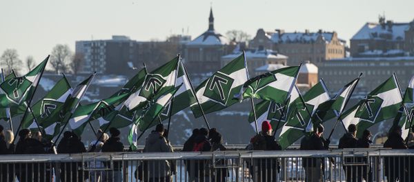 The neo-nazi Nordic Resistance Movement (Nordiska motstandsrorelsens) sympathisers demonstrate in central Stockholm (File) The neo-nazi Nordic Resistance Movement (Nordiska motstandsrorelsens) sympathisers demonstrate in central Stockholm (File) - Sputnik International