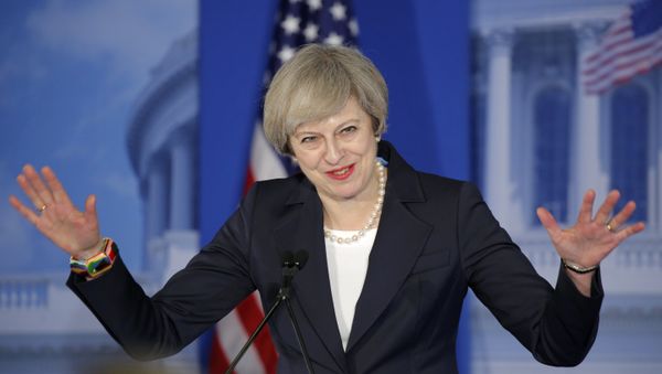 British Prime Minister Theresa May attends the Congress of Tomorrow Republican Member Retreat on January 26, 2017 at the Loews Philadelphia Hotel in Philadelphia, Pennsylvania. - Sputnik International