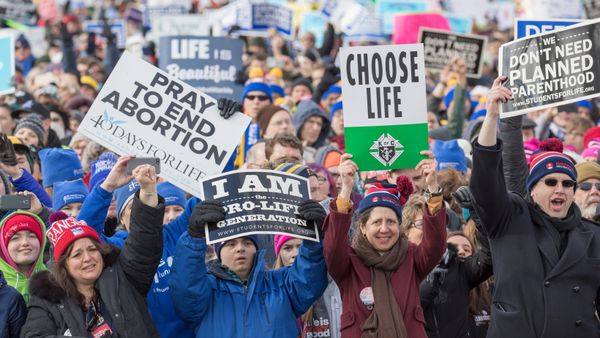 Pro Life supporters gather at the Washington Monument to hear Vice President Mike Pence speak at the March for Life rally on January 27, 2017 in Washington,DC - Sputnik International