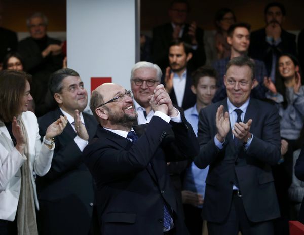 Former European Parliament president Martin Schulz reacts at a meeting of the Social Democratic Party (SPD) at their party headquarters in Berlin, Germany, January 29, 2017, were Schulz was officially appointed SPD party leader - Sputnik International