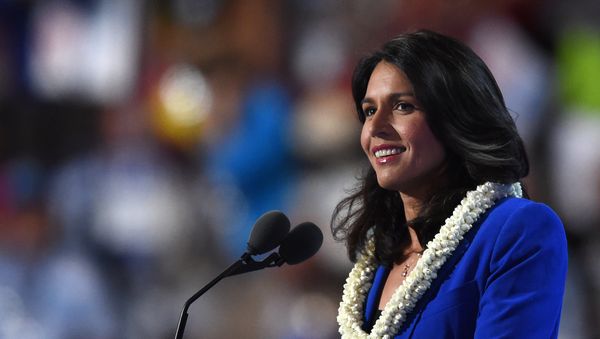 US Representative Tulsi Gabbard speaks during Day 2 of the Democratic National Convention at the Wells Fargo Center in Philadelphia, Pennsylvania, July 26, 2016 - Sputnik International