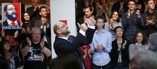 Former European Parliament president Martin Schulz reacts after his speech at a meeting of the Social Democratic Party (SPD) at their party headquarters in Berlin, Germany, January 29, 2017, were Schulz was officially appointed SPD party leader Former European Parliament president Martin Schulz reacts after his speech at a meeting of the Social Democratic Party (SPD) at their party headquarters in Berlin, Germany, January 29, 2017, were Schulz was officially appointed SPD party leader - Sputnik International