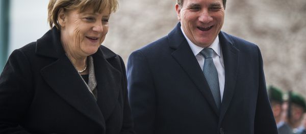 German Chancellor Angela Merkel (L) and Swedish prime minister Stefan Loefven. (File) - Sputnik International