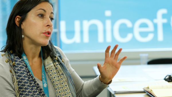 Meritxell Relano, UNICEF Yemen Representative, attends an interview with Reuters in Geneva, Switzerland, January 30, 2017. Picture taken January 30, 2017. - Sputnik International