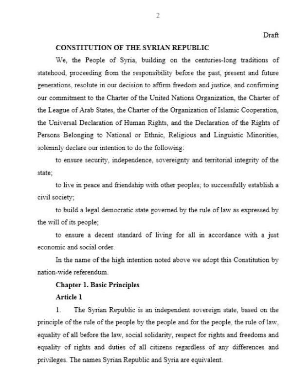 Syrian Constitution, Page 2 - Sputnik International