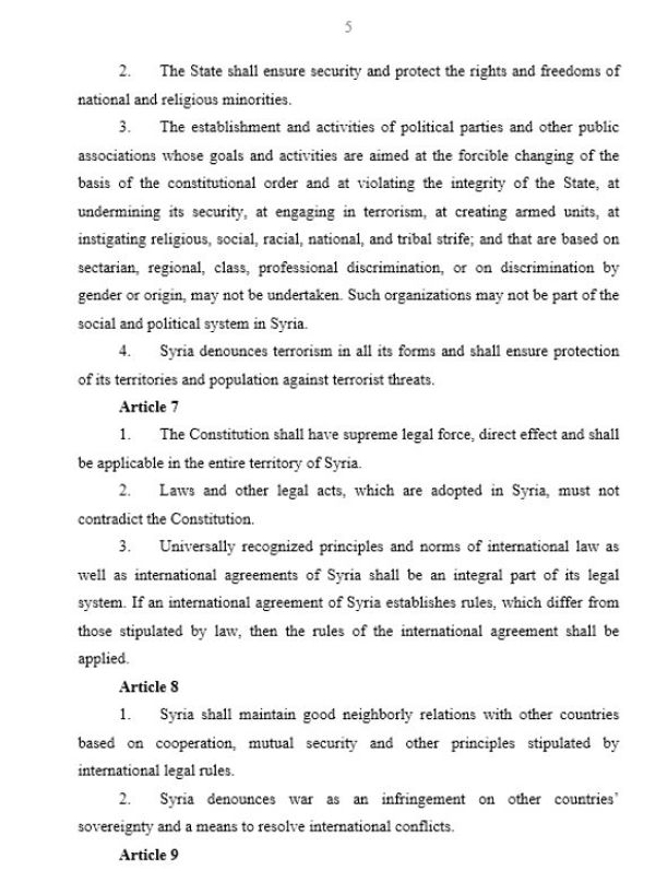 Syrian Constitution, Page 5 - Sputnik International