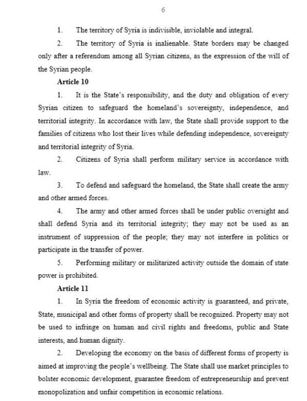 Syrian Constitution, Page 6 - Sputnik International