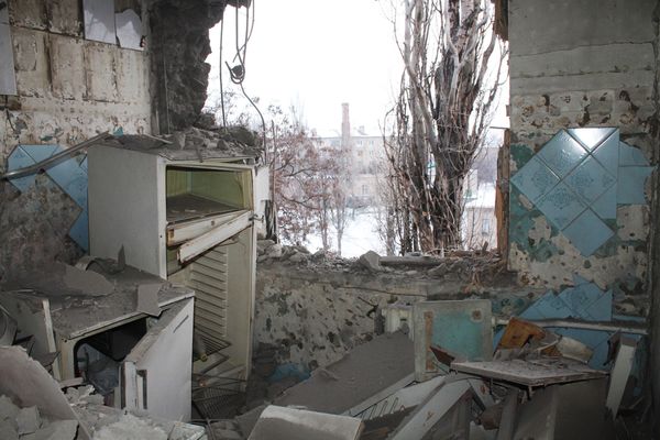 Donetsk after shelling Donetsk after shelling - Sputnik International
