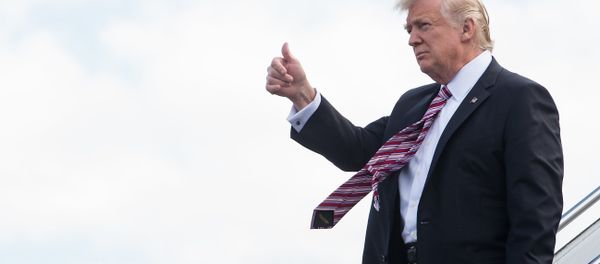 US President Donald Trump arrives in Philadelphia on January 26, 2017 to attend a Republican retreat US President Donald Trump arrives in Philadelphia on January 26, 2017 to attend a Republican retreat - Sputnik International