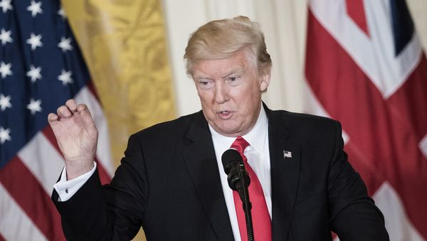 US President Donald Trump speaks during a press conference with British Prime Minister Theresa May at the White House January 27, 2017 in Washington, DC. US President Donald Trump speaks during a press conference with British Prime Minister Theresa May at the White House January 27, 2017 in Washington, DC. - Sputnik International