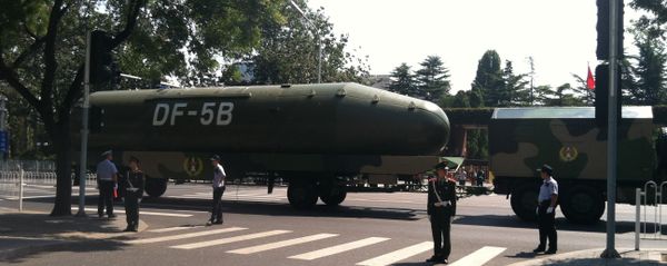 The upper stage of the newly upgraded DF-5B Chinese intercontinental ballistic missile, as seen after the military parade held in Beijing on September 3, 2015 The upper stage of the newly upgraded DF-5B Chinese intercontinental ballistic missile, as seen after the military parade held in Beijing on September 3, 2015 - Sputnik International