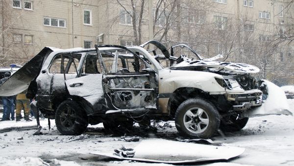 Car explodes in Luhansk - Sputnik International