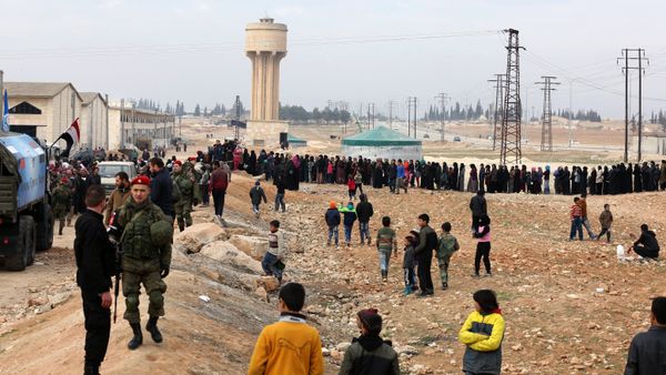 Refugees in the temporary refugee shelter in Jibreen, Aleppo. Photo: Courtesy of The Russian Center for Reconciliation of Opposing Sides in the Syrian Arab Republic Refugees in the temporary refugee shelter in Jibreen, Aleppo. Photo: Courtesy of The Russian Center for Reconciliation of Opposing Sides in the Syrian Arab Republic - Sputnik International