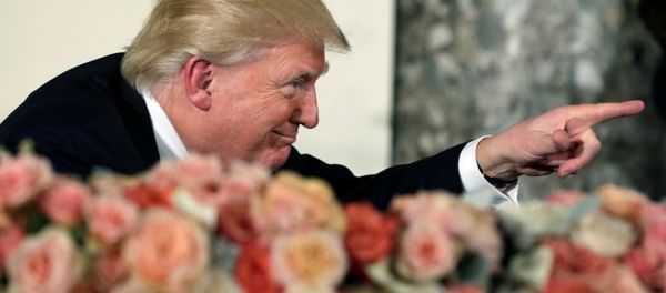 US President Donald Trump gestures during the Inaugural luncheon at the National Statuary Hall after being sworn-in on Capitol Hill in Washington, US, January 20, 2017. US President Donald Trump gestures during the Inaugural luncheon at the National Statuary Hall after being sworn-in on Capitol Hill in Washington, US, January 20, 2017. - Sputnik International