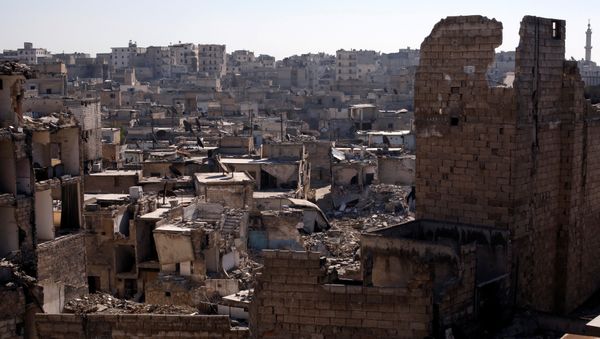 A general view shows damaged buildings at al-Kalasa district of Aleppo, Syria in Aleppo, Syria, February 2, 2017. Picture taken February 2, 2017. A general view shows damaged buildings at al-Kalasa district of Aleppo, Syria in Aleppo, Syria, February 2, 2017. Picture taken February 2, 2017. - Sputnik International