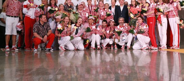 Members of the Russian Olympic team at Sheremetyevo airport. (File) Members of the Russian Olympic team at Sheremetyevo airport. (File) - Sputnik International