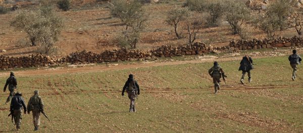 Free Syrian Army fighters are seen in al Baza'a village in the outskirts of al-Bab town, Syria Free Syrian Army fighters are seen in al Baza'a village in the outskirts of al-Bab town, Syria - Sputnik International
