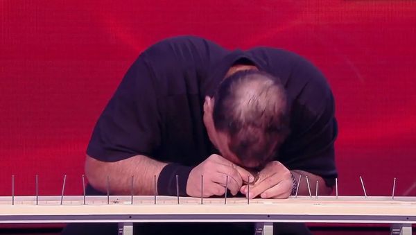 Most nails hammered with the head - Guinness World Records - Sputnik International