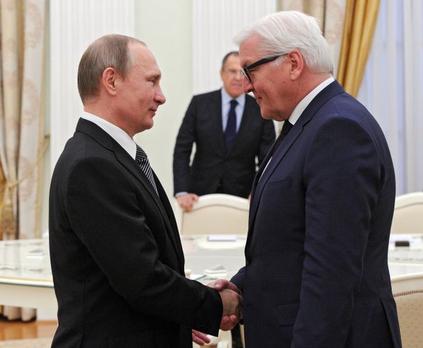 A meeting between Russian President Vladimir Putin and German Minister for Foreign Affairs Frank-Walter Steinmeier, March 23, 2016. - Sputnik International