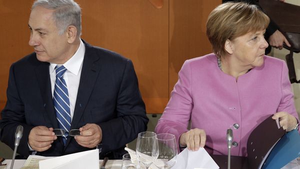 Israeli Prime Minister Benjamin Netanyahu and German Chancellor Angela Merkel Israeli Prime Minister Benjamin Netanyahu and German Chancellor Angela Merkel - Sputnik International