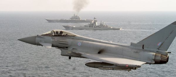 British Navy and Air Force escort Russian warships Admiral Kuznetsov and Pyotr Veliky British Navy and Air Force escort Russian warships Admiral Kuznetsov and Pyotr Veliky - Sputnik International