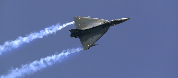 Indian Air Force indigenous Tejas Light Combat Aircraft displays its maneuverability during Air Force day parade at the Hindon air base on the outskirts of New Delhi, India, Saturday, Oct. 8, 2016 Indian Air Force indigenous Tejas Light Combat Aircraft displays its maneuverability during Air Force day parade at the Hindon air base on the outskirts of New Delhi, India, Saturday, Oct. 8, 2016 - Sputnik International