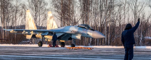 A Su-35S Super-Flanker fighter lands at the Besovets airfield in Karelia. file photo A Su-35S Super-Flanker fighter lands at the Besovets airfield in Karelia. file photo - Sputnik International
