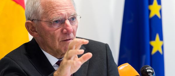 German Finance Minister Wolfgang Schauble addresses the media after a meeting of EU economy and finance ministers at the EU Council building in Luxembourg on Tuesday, Oct. 6, 2015. German Finance Minister Wolfgang Schauble addresses the media after a meeting of EU economy and finance ministers at the EU Council building in Luxembourg on Tuesday, Oct. 6, 2015. - Sputnik International