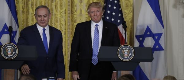 President Donald Trump and Israeli Prime Minister Benjamin Netanyahu participate in a joint news conference in the East Room of the White House President Donald Trump and Israeli Prime Minister Benjamin Netanyahu participate in a joint news conference in the East Room of the White House - Sputnik International