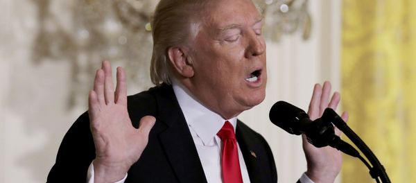 U.S. President Donald Trump reacts to a question from reporters during a lengthy news conference at the White House in Washington, U.S., February 16, 2017. - Sputnik International