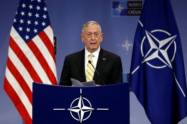 U.S. Defense Secretary Jim Mattis addresses a news conference during a NATO defence ministers meeting at the Alliance headquarters in Brussels, Belgium, February 16, 2017. - Sputnik International