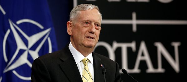 U.S. Defense Secretary Jim Mattis addresses a news conference during a NATO defence ministers meeting at the Alliance headquarters in Brussels, Belgium, February 16, 2017. U.S. Defense Secretary Jim Mattis addresses a news conference during a NATO defence ministers meeting at the Alliance headquarters in Brussels, Belgium, February 16, 2017. - Sputnik International