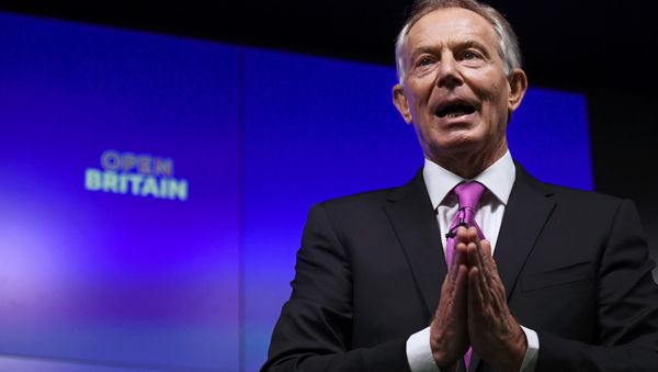 Former British Prime Minister Tony Blair delivers a keynote speech at a pro-Europe event in London, Britain, February 17, 2017. - Sputnik International
