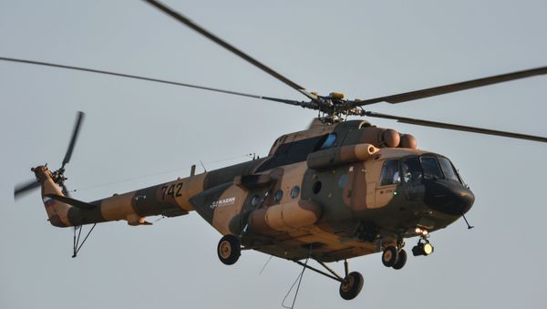 Mi-17B-5 helicopter performs a demonstration flight Mi-17B-5 helicopter performs a demonstration flight - Sputnik International