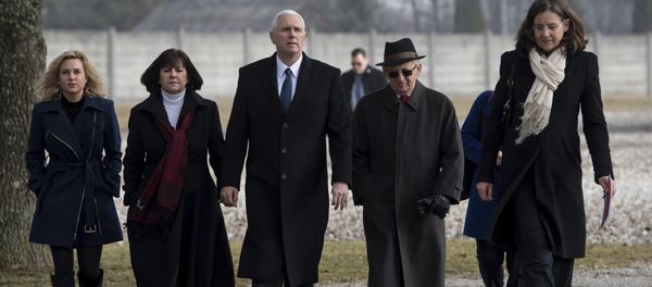 US Vice President Mike Pence, center, his wife Karen, second from left, and his daughter Charlotte, left, are lead by Holocaust survivor Abba Naor, second from right, as they visit the former Nazi concentration camp in Dachau near Munich, southern Germany, Sunday, Feb. 19, 2017, one day after he attended the Munich Security Conference. US Vice President Mike Pence, center, his wife Karen, second from left, and his daughter Charlotte, left, are lead by Holocaust survivor Abba Naor, second from right, as they visit the former Nazi concentration camp in Dachau near Munich, southern Germany, Sunday, Feb. 19, 2017, one day after he attended the Munich Security Conference. - Sputnik International